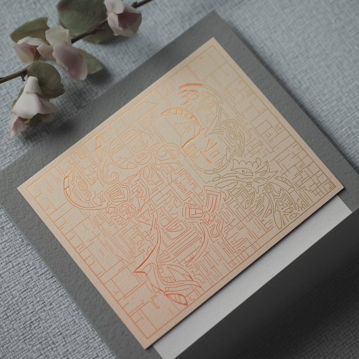 Botanical print card